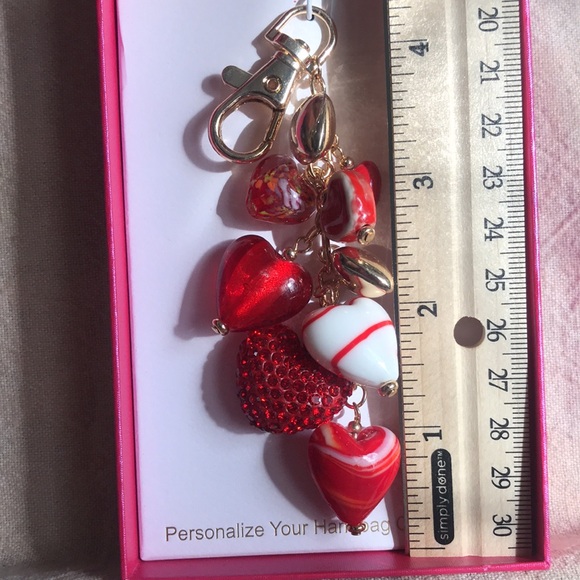 NEW- Persimmon Heart Charm Bag Charm - Picture 4 of 4